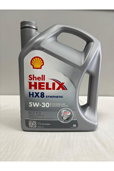 SHELL Helix Hx8 Synthetic ECT C3 5W30 4L Motor Yağı (Üretim Tarihi 2025)
