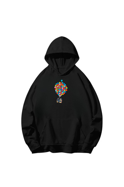 SVART WEAR Hanorac cu glugă din bumbac imprimat Yukupak, cu mânecă lungă tricou