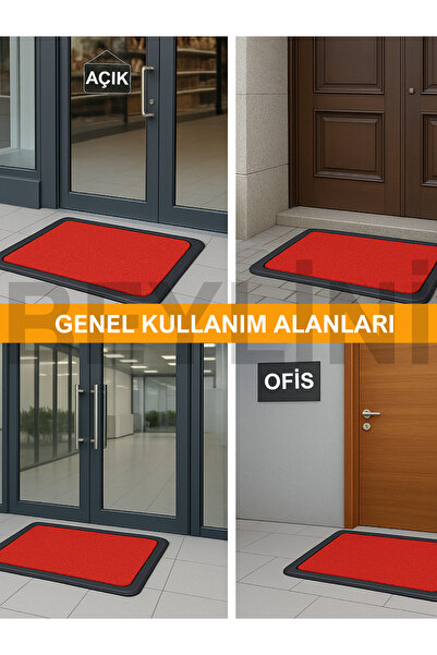 BEYLİNİ Dezenfektan Hijyen Paspası Dış Kapı Ev Ofis Apartman Giriş Halısı Kıvırcık Paspas Kaydırmaz Havuzlu
