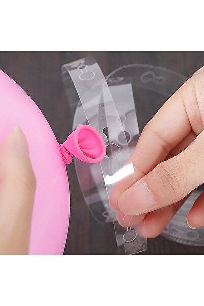 Flippy Transparent Balloon Garland Tape, PVC, 5 m, Double Holes