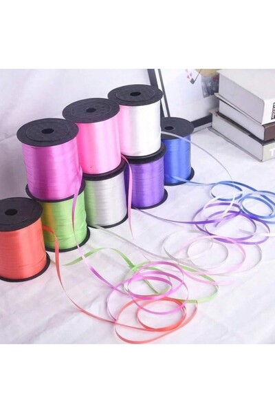 Flippy Blue Raffia Ribbon for Balloons, - 200 m Roll