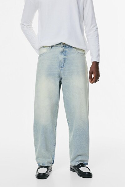 Pull & Bear Mumlu görünümlü baggy loose jean