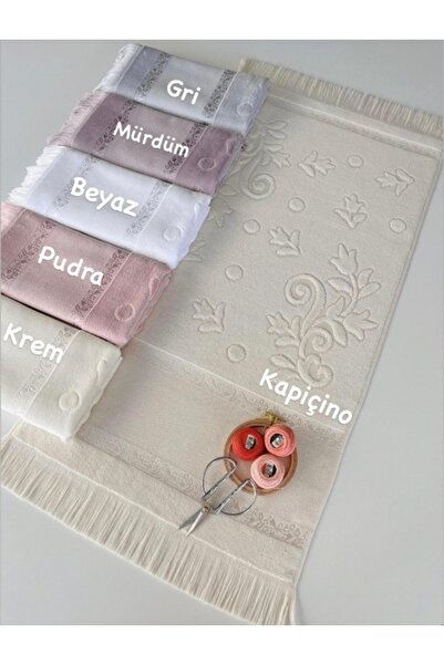 SARRA HOME Mysoft Etamin Ve Kanaviçe İşlemelik Havlu - Kapiçino - 30*50