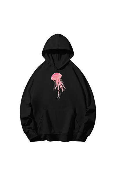 SVART WEAR Hanorac din bumbac cu imprimeu meduze, cu mânecă lungă tricou