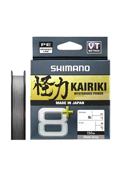 Shimano Kairiki 8⁺ İp Olta Misinası 150mt Steel Gray-0,160 mm