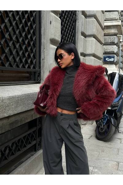 CyRo Căptușeală cu păr pentru femei haină de blană artificială