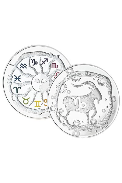 RimaGold Burç Madalyası Oğlak Gümüş Sikke Coin