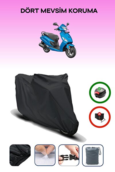 Breen حقيبة ظهر سوداء متوافقة مع غطاء دراجة نارية Hero Dash 125