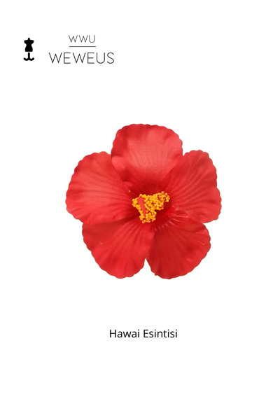 Weweus Women's Hawaiian Style Red Flower Premium Buckle
