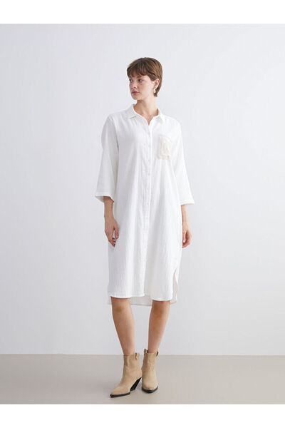 LC Waikiki Seasonal Deals from Rmz Clothing White Textured Crochet Detailed S...