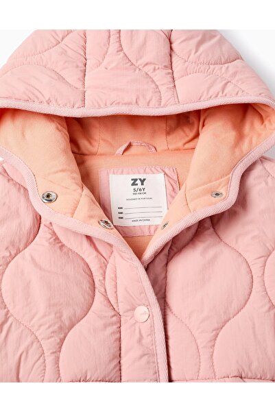 Ziddy Padded Parka with Hood for Girls, Pink
