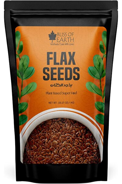 Bliss of Earth Raw Flax Seeds, Natural Fiber Rich Superfood, 1kg | Premium Wh...
