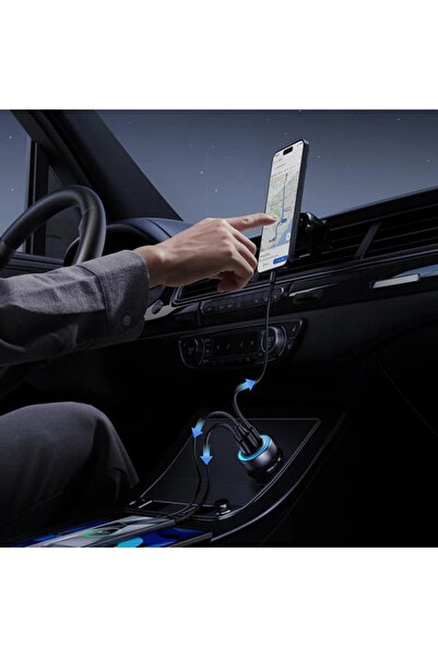 Ugreen Încărcător auto EC307 (45843), USB, 2x Tip-C, 30W, Încărcare rapidă, QC3.0, 22.5W, Negru