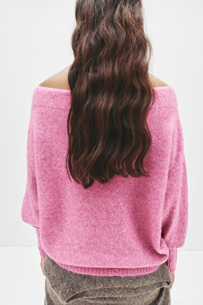 Pull & Bear Asimetrik yumuşak örgü kazak