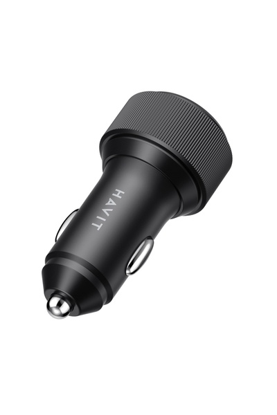 Havit Car Charger Fast Charge, 2x Type-C, PD30W, 3A, CC2014, Black