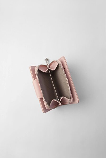 CENGİZ PAKEL Cengiz Pakel Small Size Patterned Women's Wallet/Portfolio - 65304 - Powder