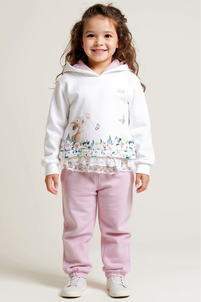 Grata Girl's Tracksuit Set 6-36 Months 7019 Pink