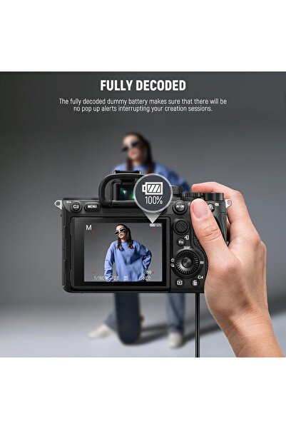 NEEWER D-Tap to NP-FZ100 Dummy Battery with Cable for Sony Cameras (VP-FZ100)