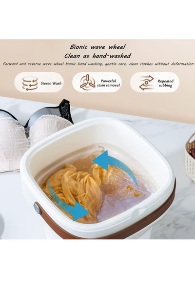 Denx Portable Mini Foldable Washing Machine for Travel and Camping DX3423