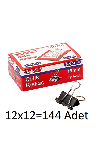 Bigpoint Сталеві щипці 19 мм, коробка з 12 штуками, 144 штуки