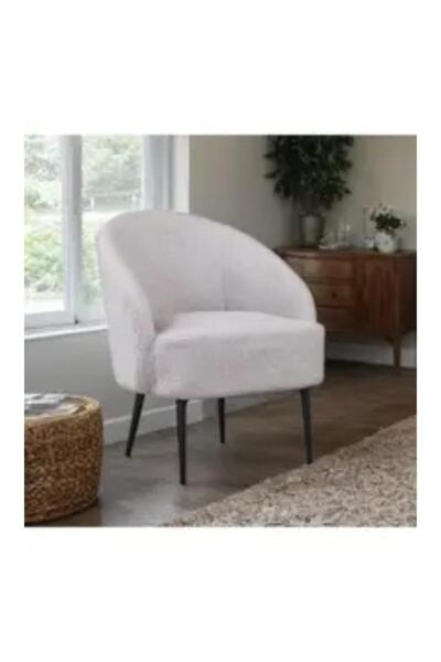 Crestj Modern Boucle Chair for Living Room and Bedroom in Grey