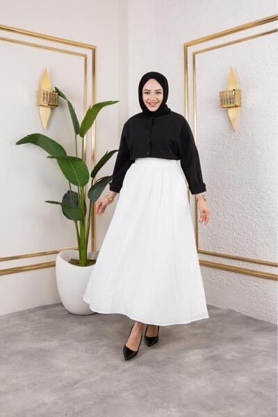 exxitcollection Γυναικεία μοντέρνα φούστα με λάστιχο στη μέση και μοντέρνα τσέπες σε σχήμα φράουλας