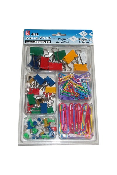 Abel 5-in-1 Value Pack Clips & Stationery Set