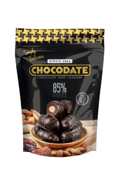 CHOCODATE Extra Dark Golden Roasted Almond - Perfect Snacking - 250Gm x 2