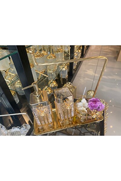 AZADE BAKIR GOLD PİRİNÇ JAPONGÜL ÇUBUK KARE 4’LÜ SET