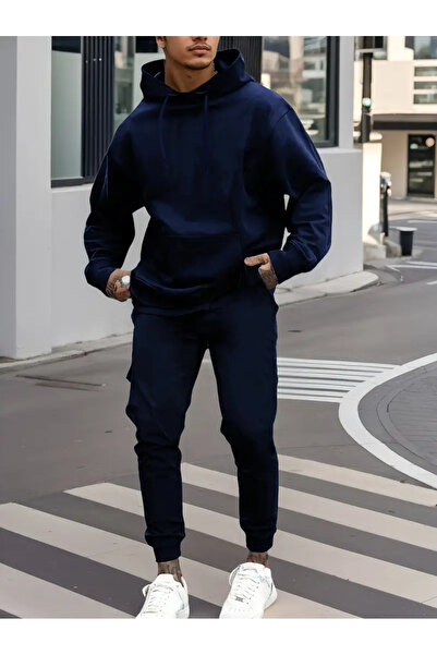 bellanova Ένα σετ δύο τεμαχίων για άνδρες, από άνετο αθλητικό με κουκούλα και φούτερ. με κουκούλα ,