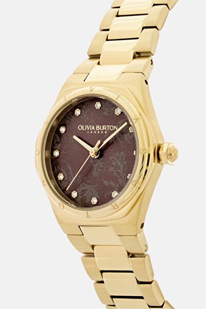 Olivia Burton Women 24000107 Stainless Steel Analog Watch 22 mm, Gold