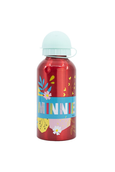 Minnie Mouse Water bottle, for children, made of aluminum, BPA-free, multicolor, 400 ml, Being, Minnie Mouse