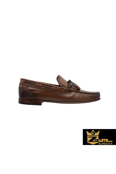 Zaim Kundura Men's Tan Genuine Leather Shoes 342891016-1