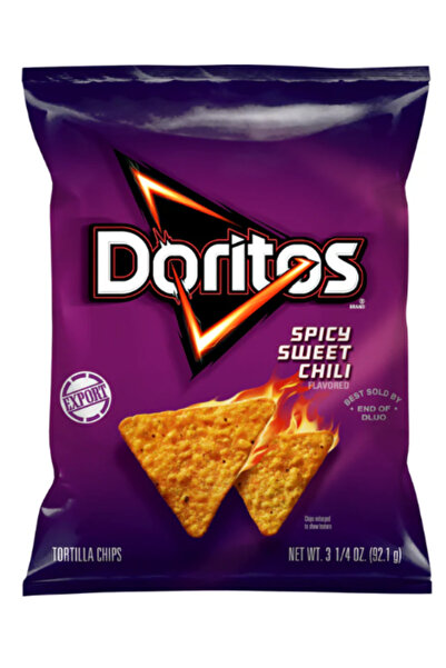 DORİTOS رقائق التورتيلا بنكهة الفلفل الحلو الحار 3.25 أونصة (92 جرام) - تصدير × 12