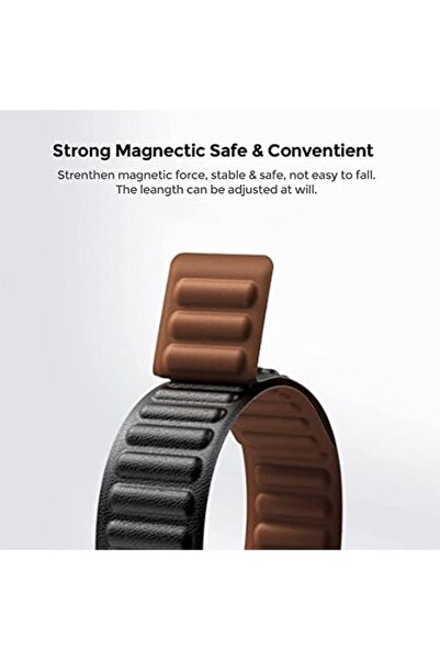 O Ozone Apple Watch Ultra 49mm / 45mm / 44mm / 42mm | Leather Magnetic Loop Watch Band Strap | Dark Blue