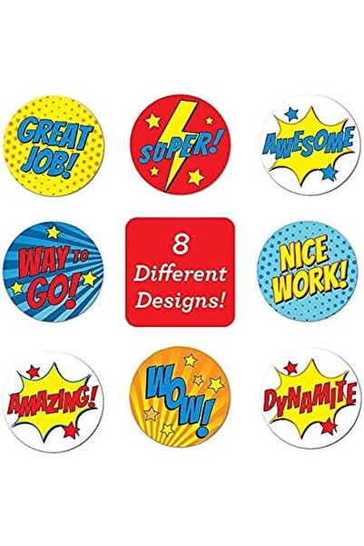 Wownect 6 Style Encouragement Stationary Stickers Round [1inch][500 Pcs Labels] Labels For Envelope