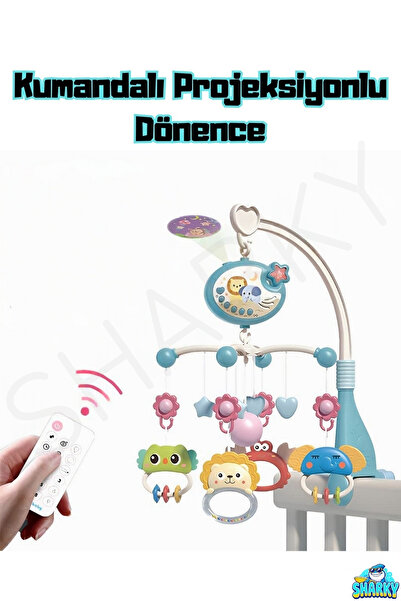 SHARKY Pilli Işıklı Müzikli Kumandalı Projektörlü Sabitlemeli Çıngıraklı Dişl...