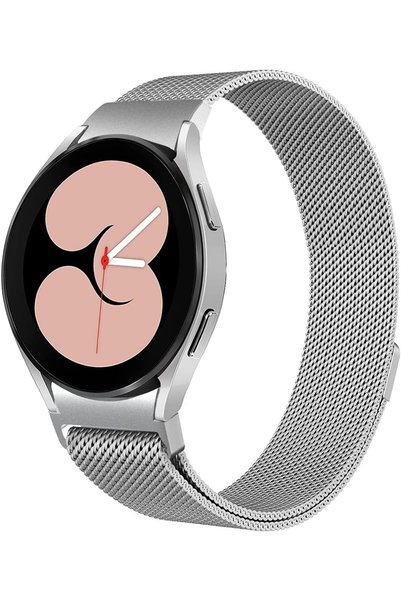 O Ozone 20mm Samsung Galaxy Watch 4 | Milanese Watch Band Strap | Silver
