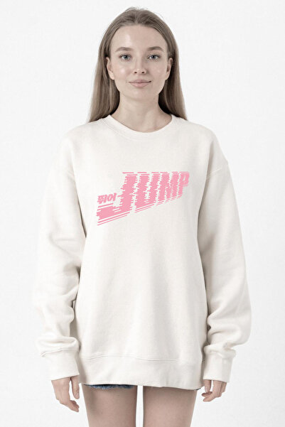 Tshirthane Blackpink Jump White Women's 2Ip Sweatshirt