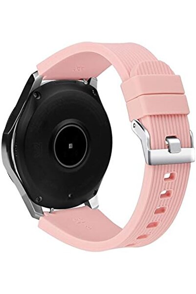 O Ozone حزام ساعة سامسونج جالاكسي واتش 46 مم، حزام ساعة سيليكون مخطط عمودي، وردي