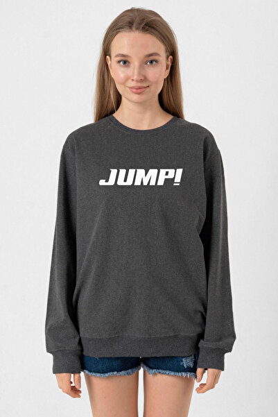 Tshirthane Blackpink Jump Basic Logo Smoked Women's 2Ip Sweatshirt