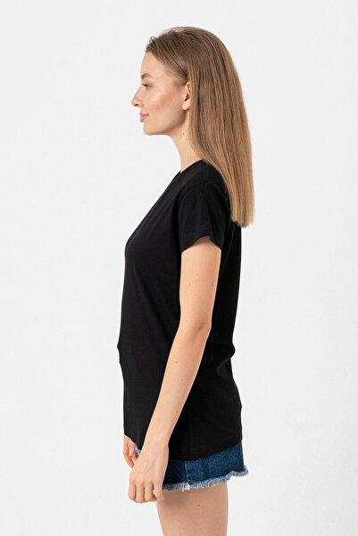 Tshirthane Blackpink Jump Basic Logo Black Women's Tshirt