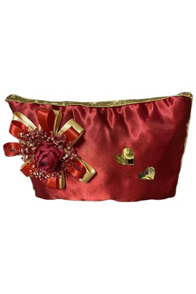 GÜVEN Sağdıç Yastığı Dikdörtgen Çiçek ve Kalp Pleksi 33*23 cm