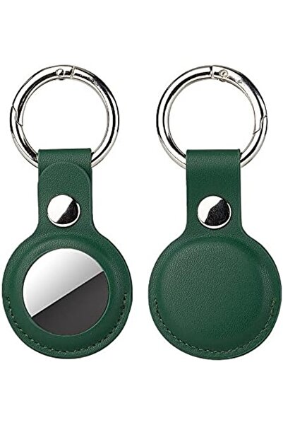 O Ozone حامل سلسلة مفاتيح لحقيبة AirTag الجلدية لحلقة مفاتيح طوق الكلب، وحقائ...