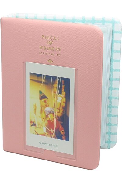 O Ozone ألبوم صور ٦٤ جيبًا لكاميرات فوجي فيلم إنستاكس ميني وبولارويد - وردي