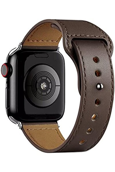 O Ozone ساعة أبل ألترا ٤٩ مم / ٤٥ مم / ٤٤ مم / ٤٢ مم | أحزمة جلدية | بني غامق