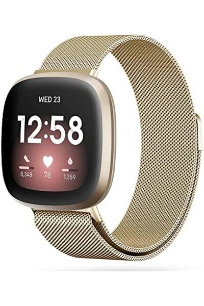 O Ozone Metal Milanese Loop Bands | Fitbit Sense & Fitbit Versa 3 Smart Watch |Classic Gold