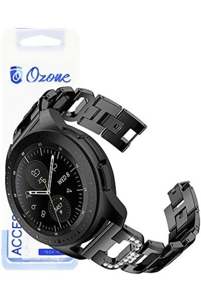 O Ozone Replacement Band For Fitbit Charge 3 Strap Stainless Steel Rhinestone Bracelet Adjustable Wr
