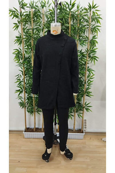 Genel Markalar Kadın Uzun Kollu Balıkçı Yaka önden Düğmeli Bluz Ve Pantolon Yumoş Ikili Takım