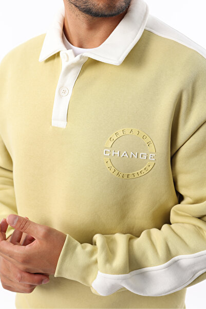 Rodrigo Ανδρικό φούτερ με κουμπιά, με μισό μέγεθος, από βαμβακερό μαλακό εσωτερικό φλις, με κουκούλα και γιακά πόλο